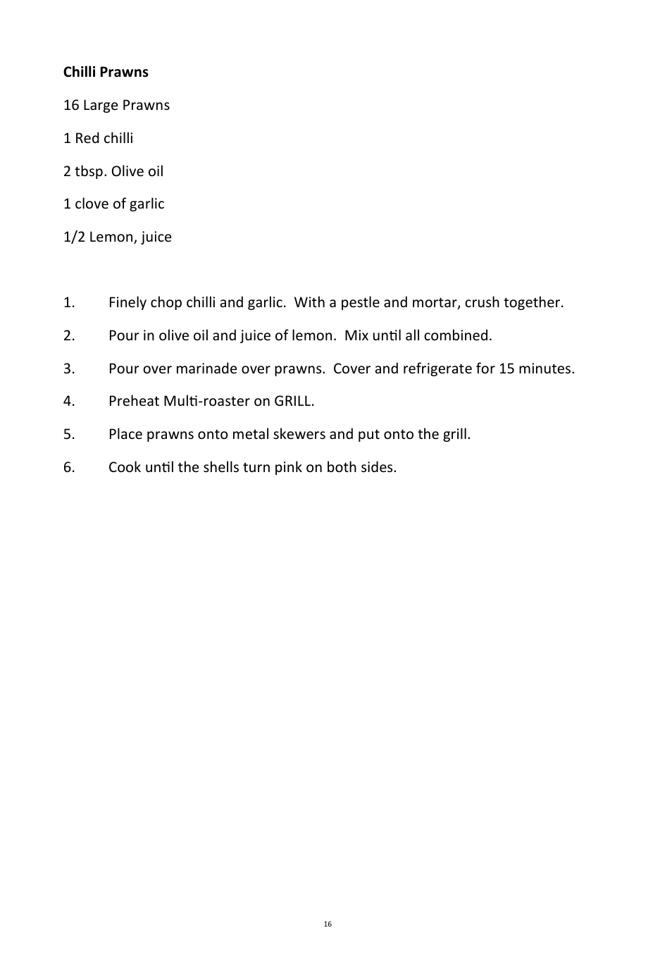 Andrew James AJ000266 Multifunctional Roaster User Manual | Page 16 / 22