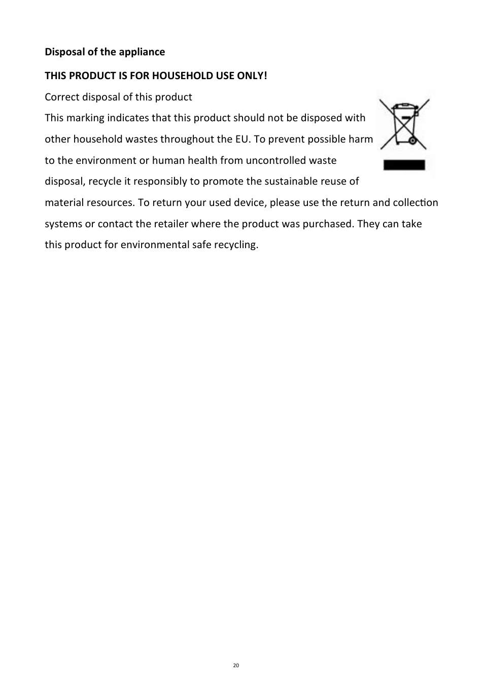 Andrew James AJ000266 Multifunctional Roaster User Manual | Page 20 / 22