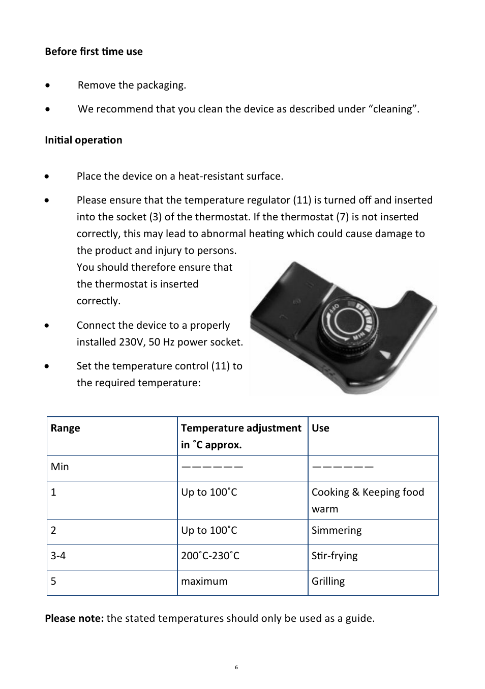Andrew James AJ000040 Teppanyaki Electric Table Grill User Manual | Page 6 / 15