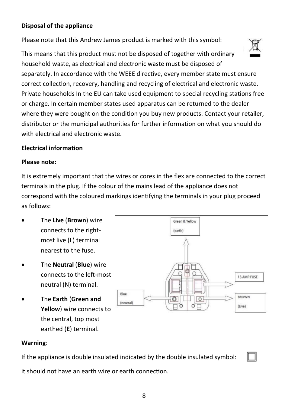 Andrew James AJ000581 3 Tier Digital Food Steamer User Manual | Page 8 / 10