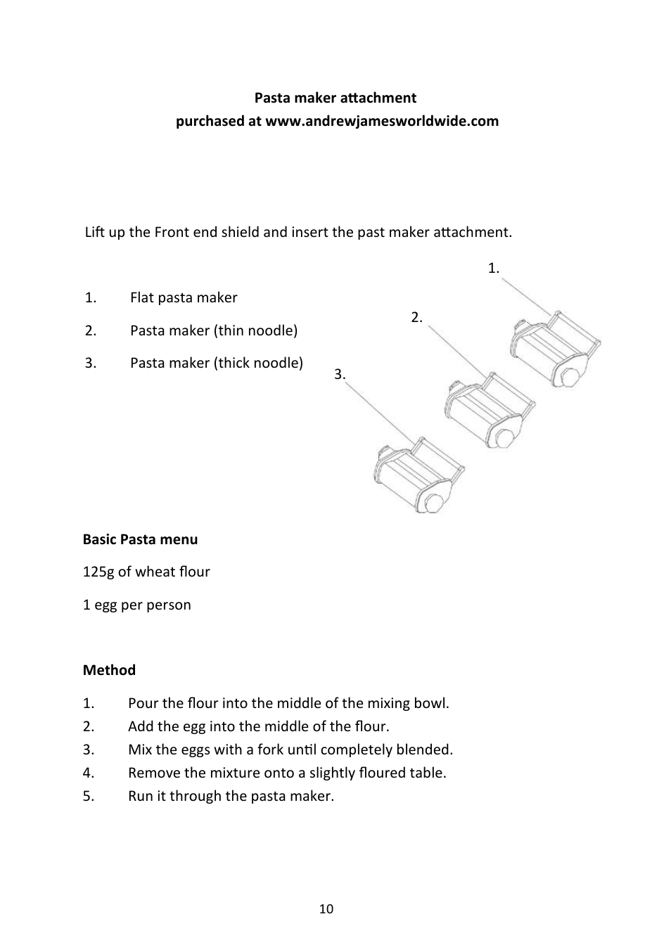 Andrew James AJ000229 Ultimate 7 Litre Food Mixer Package User Manual | Page 10 / 19
