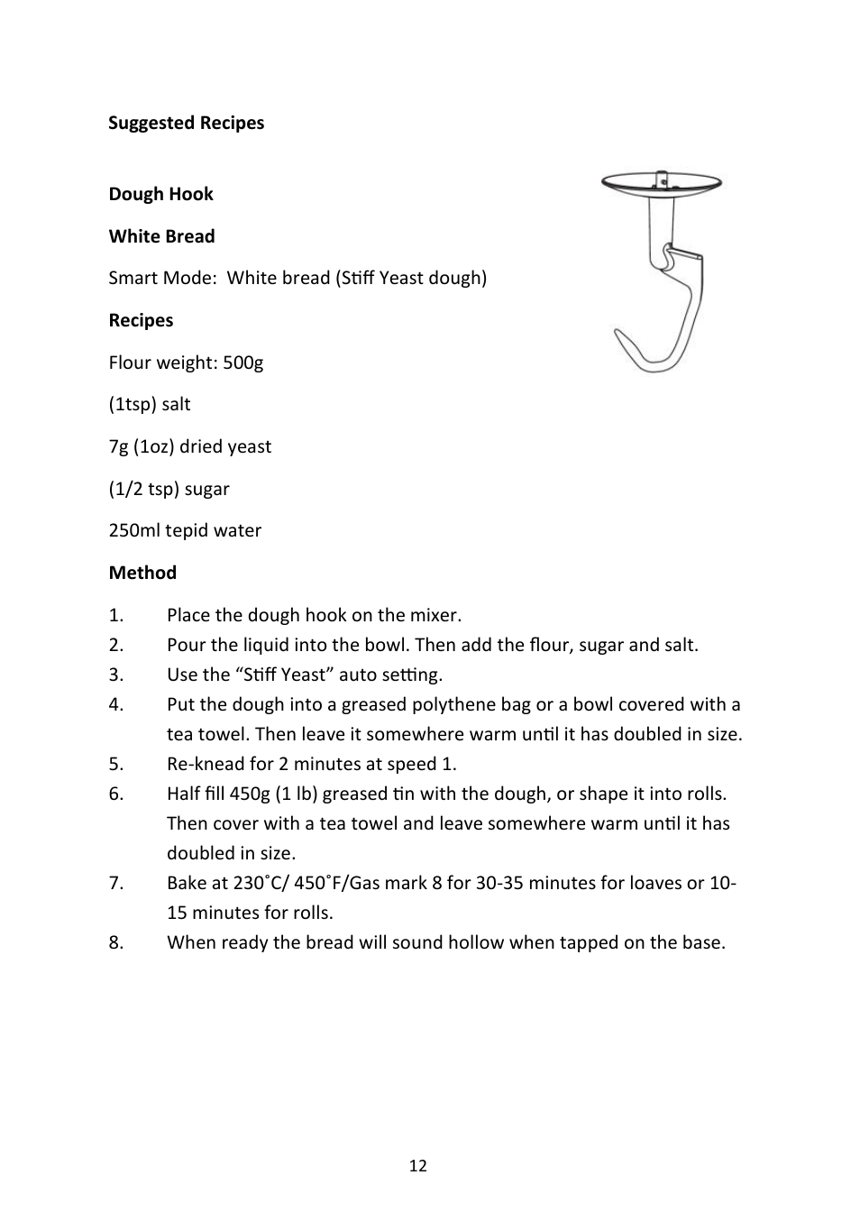 Andrew James AJ000229 Ultimate 7 Litre Food Mixer Package User Manual | Page 12 / 19
