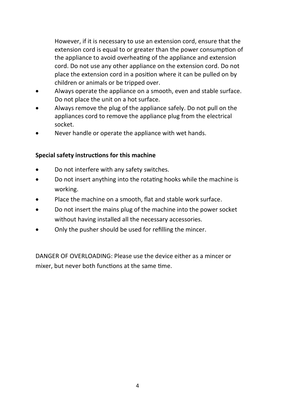 Andrew James AJ000229 Ultimate 7 Litre Food Mixer Package User Manual | Page 4 / 19