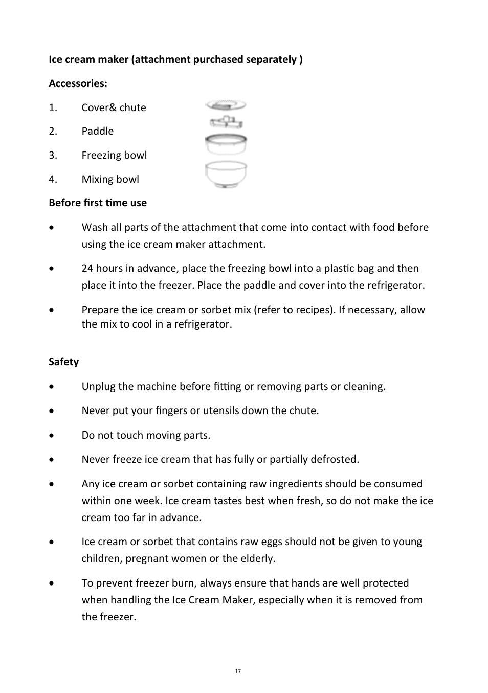 Andrew James AJ000224 5.2 Litre Multifunctional Food Mixer User Manual | Page 17 / 25