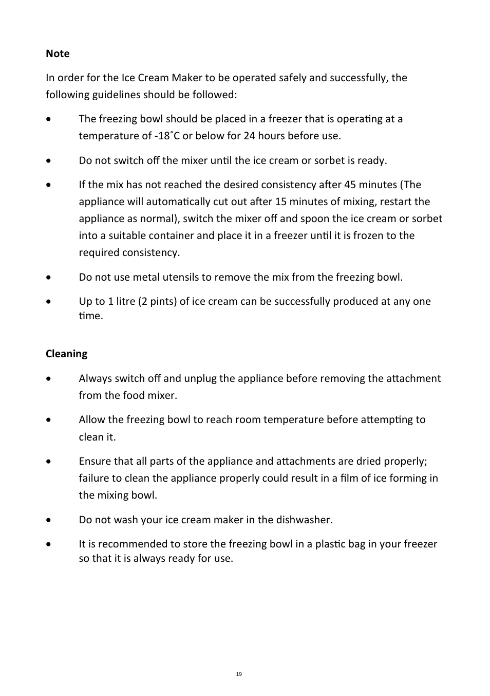 Andrew James AJ000224 5.2 Litre Multifunctional Food Mixer User Manual | Page 19 / 25