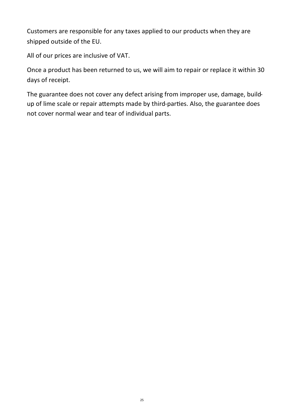 Andrew James AJ000224 5.2 Litre Multifunctional Food Mixer User Manual | Page 25 / 25