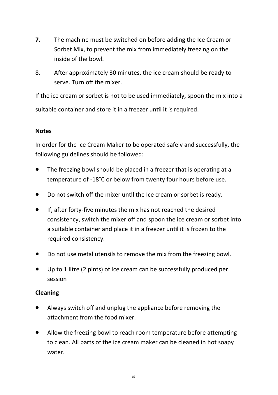 Andrew James AJ000161 5.2 Litre Food Mixer User Manual | Page 15 / 24