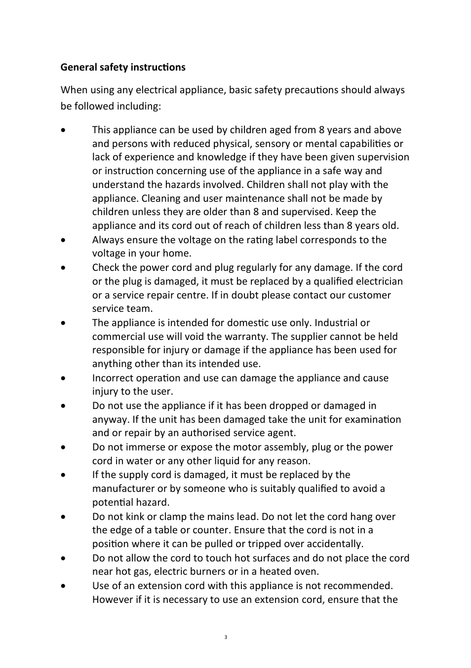 Andrew James AJ000161 5.2 Litre Food Mixer User Manual | Page 3 / 24