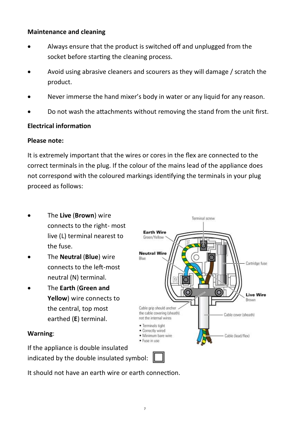 Andrew James AJ000367 Premium Hand Mixer User Manual | Page 7 / 9