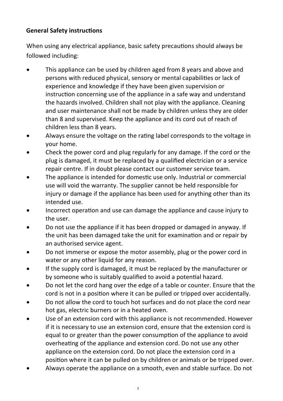 Andrew James AJ000131 Hand Mixer User Manual | Page 3 / 10