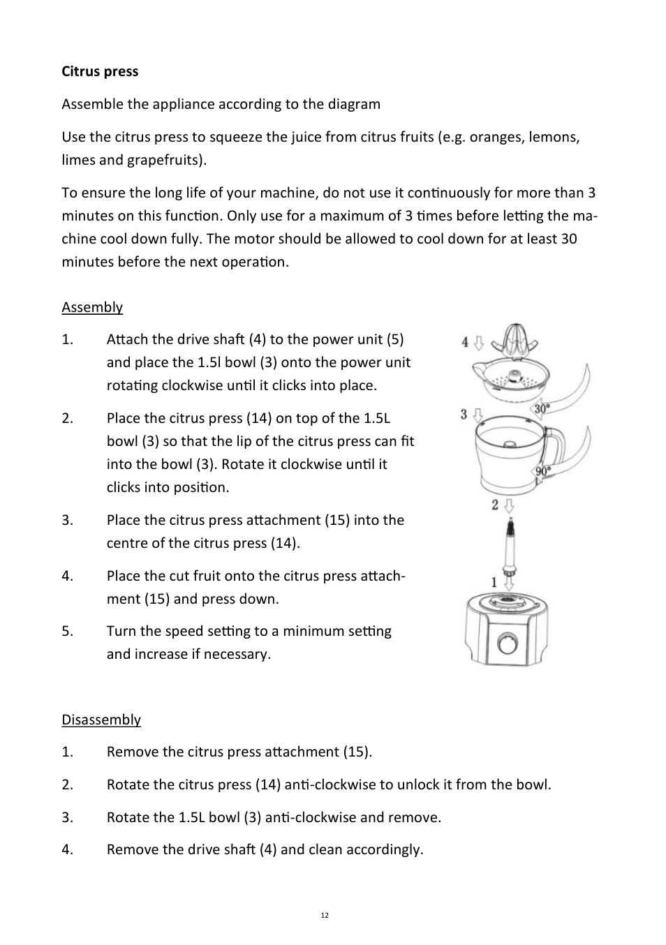 Andrew James AJ000233 Multifunctional Food Processor User Manual | Page 12 / 28