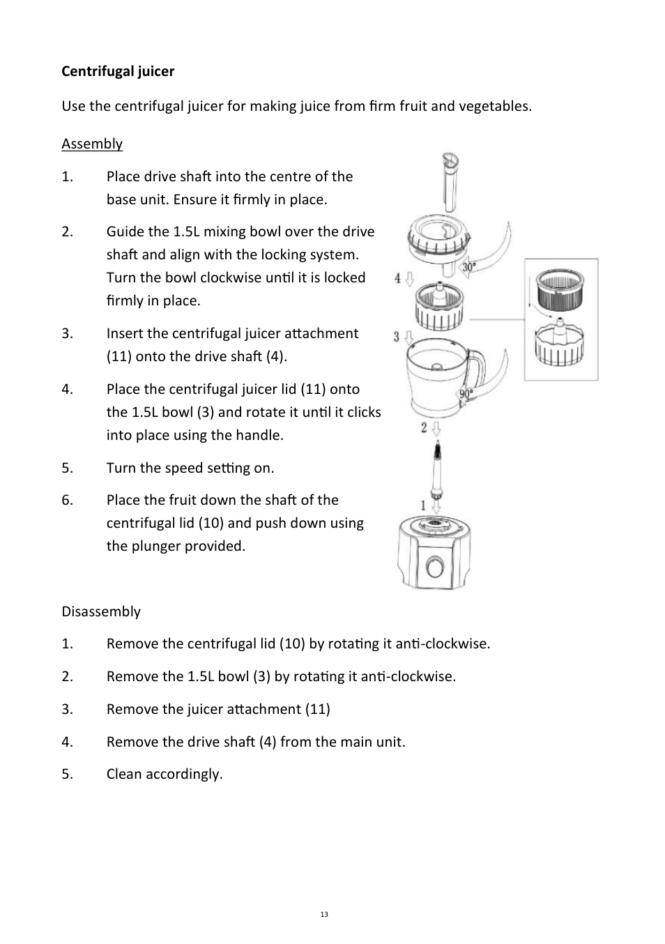 Andrew James AJ000233 Multifunctional Food Processor User Manual | Page 13 / 28