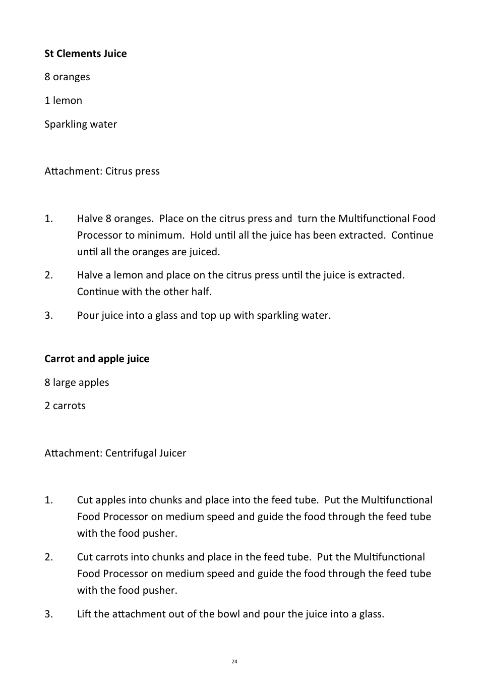 Andrew James AJ000233 Multifunctional Food Processor User Manual | Page 24 / 28