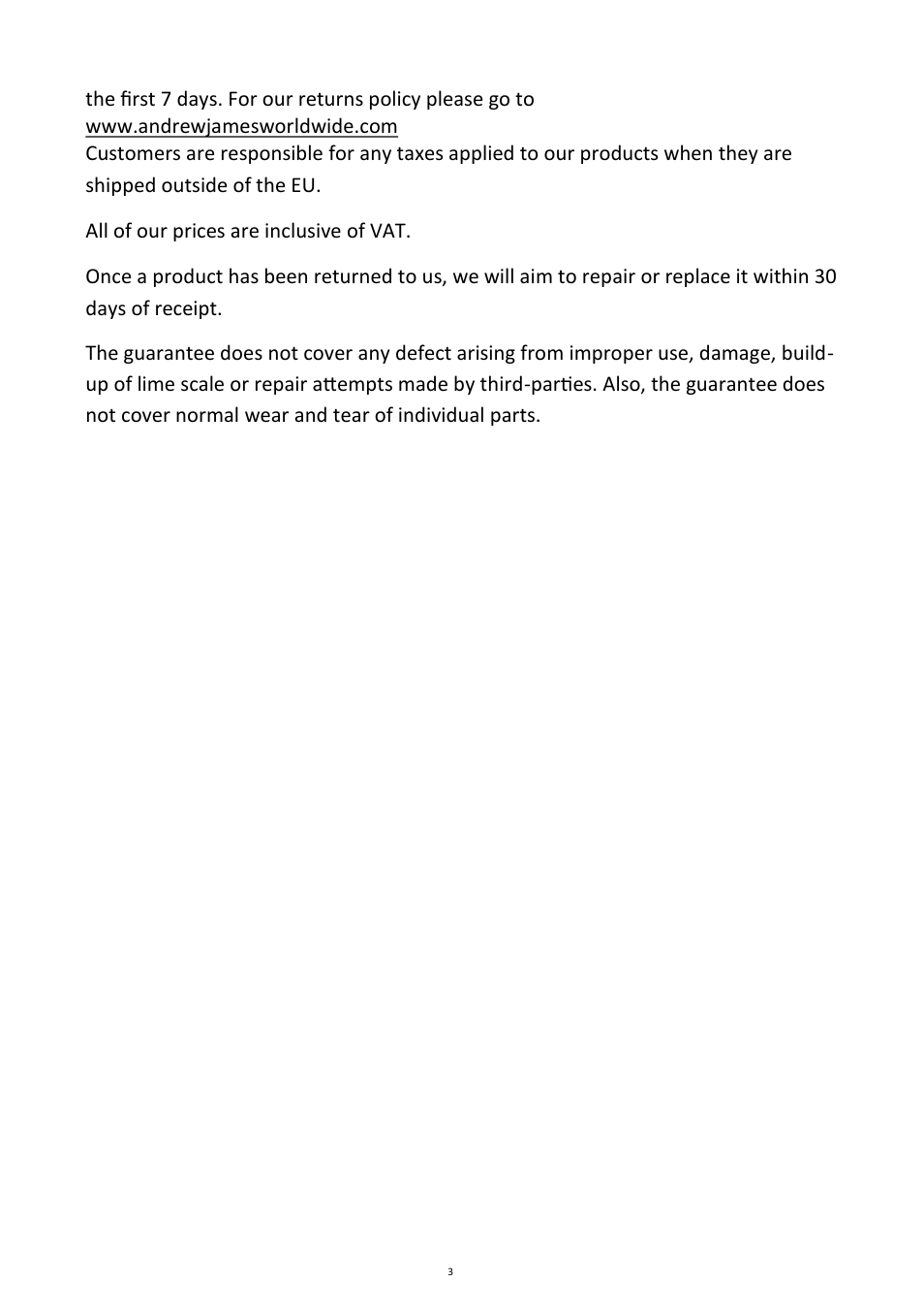 Andrew James AJ000047 Oven Thermometer User Manual | Page 3 / 3