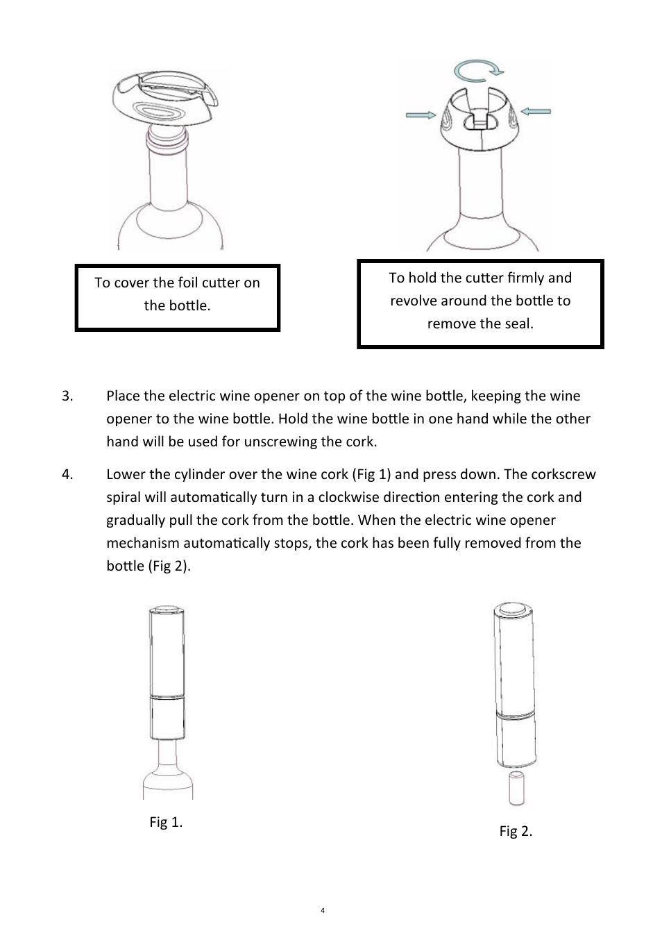 Andrew James AJ000222 Rechargeable Electric Wine Bottle Opener User Manual | Page 4 / 6