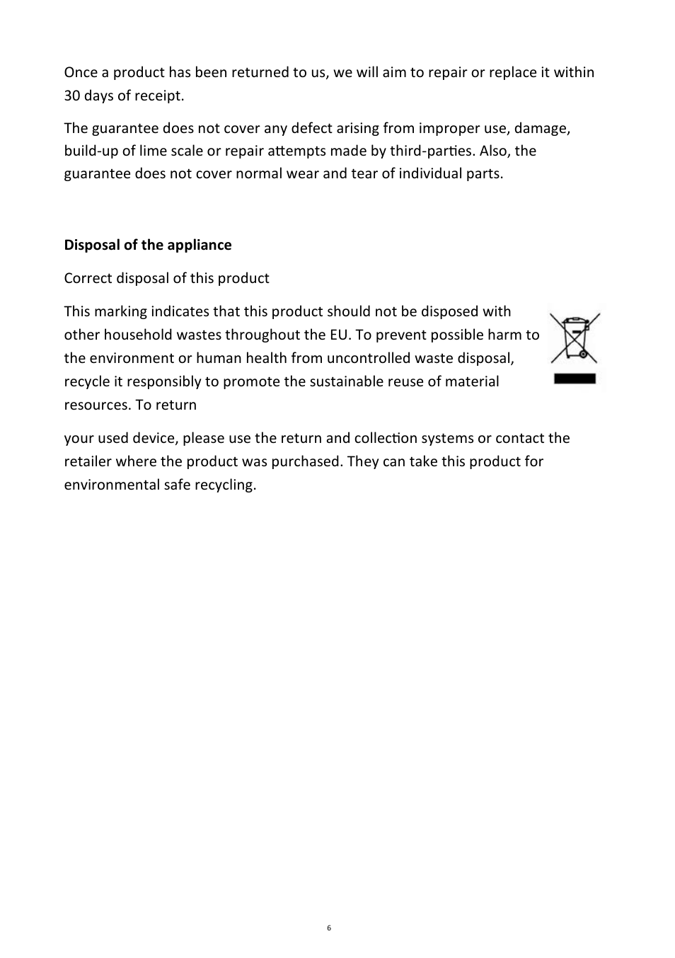 Andrew James AJ000004 Electric Ice Crusher User Manual | Page 6 / 6