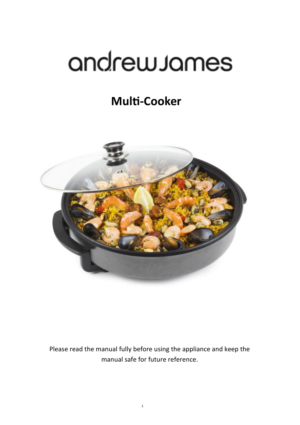 Andrew James AJ000477 Multi Cooker User Manual | 13 pages