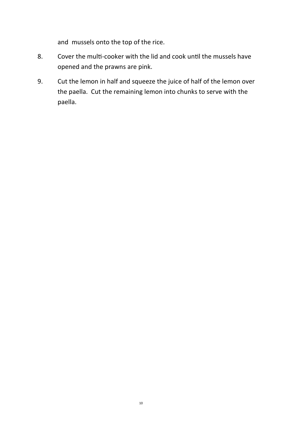 Andrew James AJ000477 Multi Cooker User Manual | Page 10 / 13