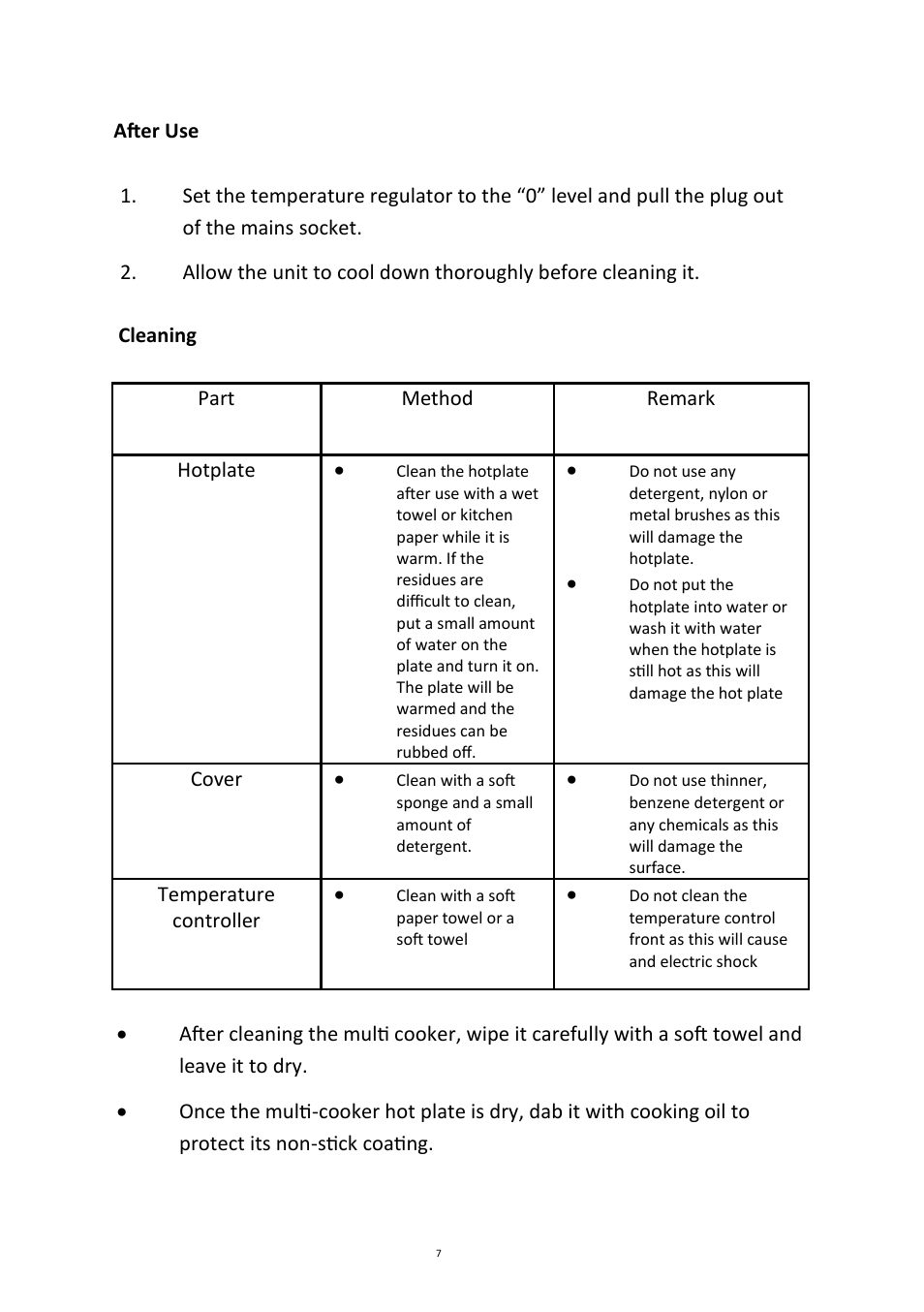Andrew James AJ000477 Multi Cooker User Manual | Page 7 / 13