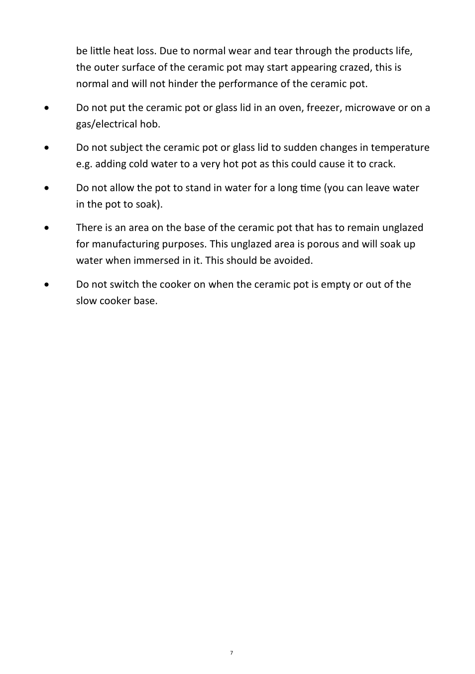 Andrew James AJ000510 1.5 Litre Premium Slow Cooker User Manual | Page 7 / 12