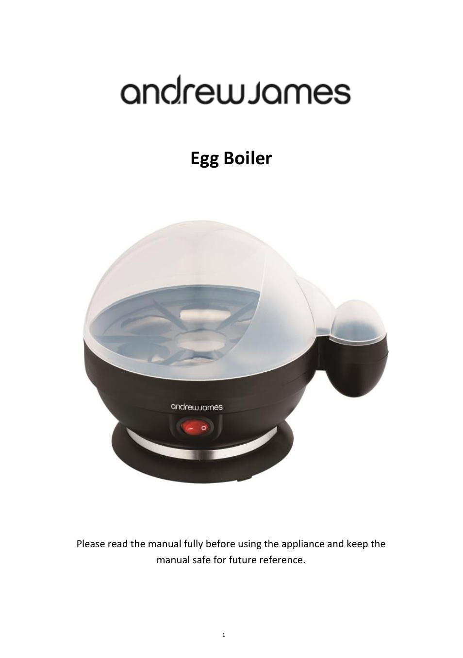 Andrew James AJ000050 Egg Boiler User Manual | 7 pages