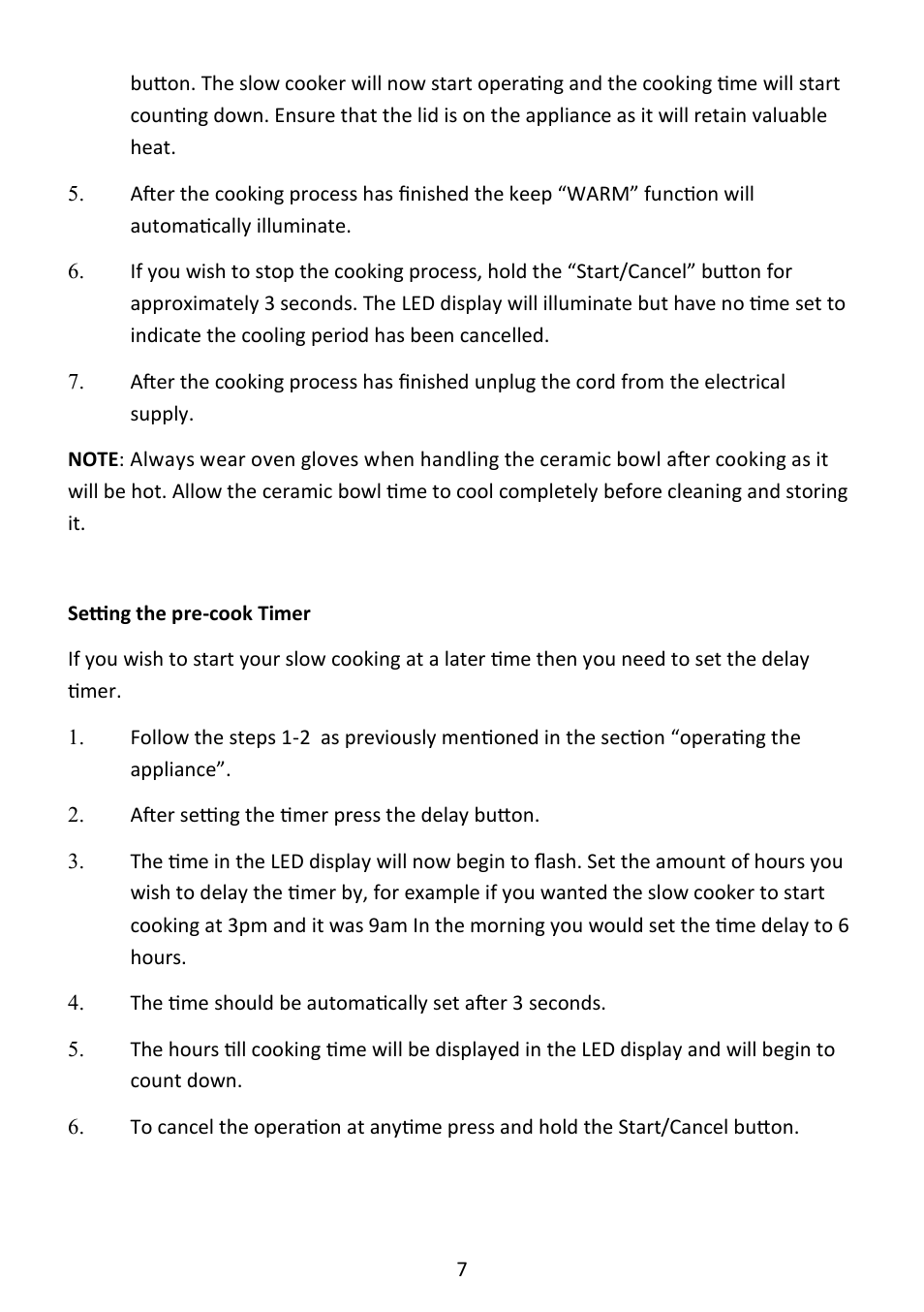 Andrew James AJ000552 5 Litre Digital Slow Cooker User Manual | Page 7 / 13