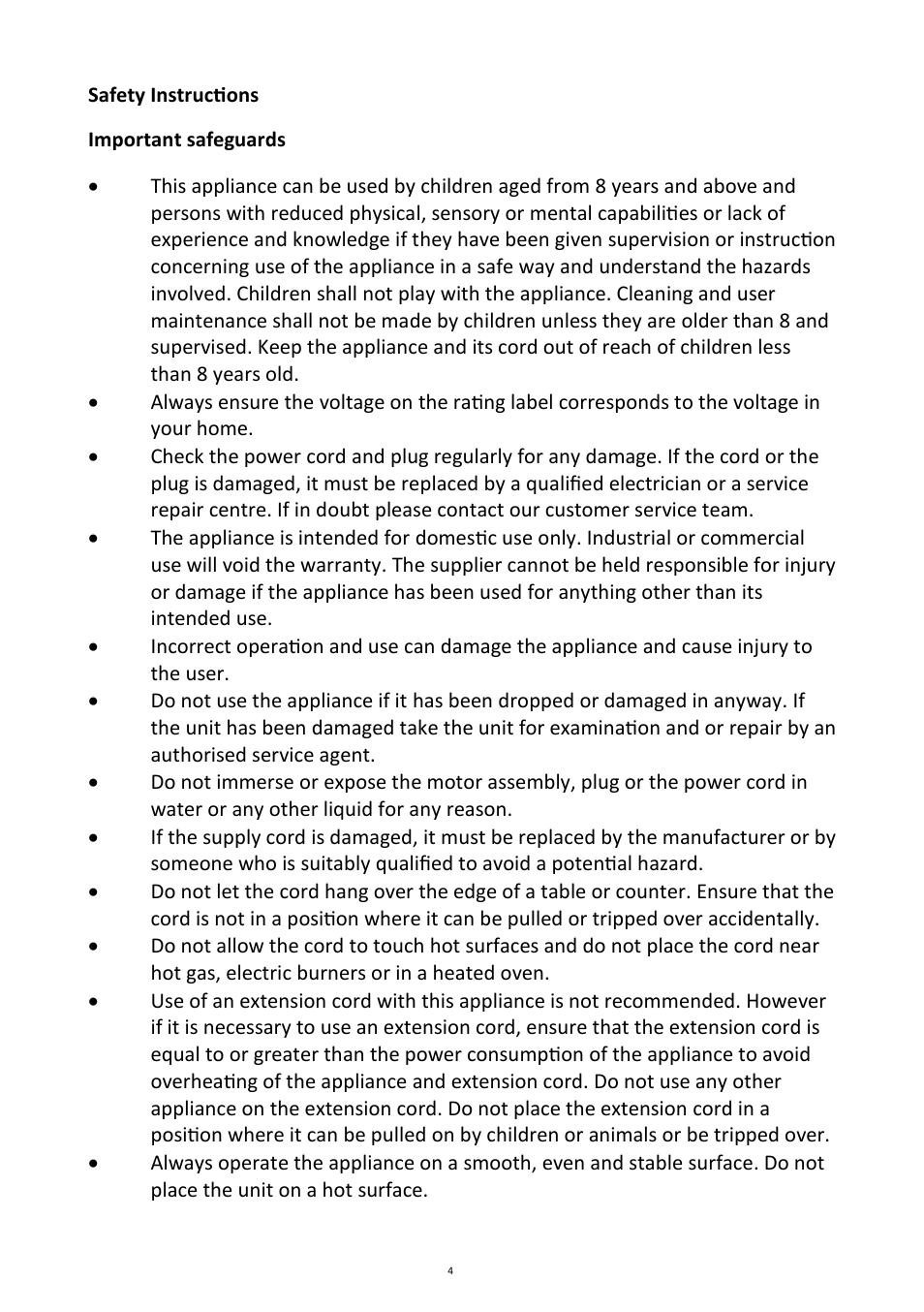 Andrew James AJ000021 Crepe Maker User Manual | Page 4 / 12