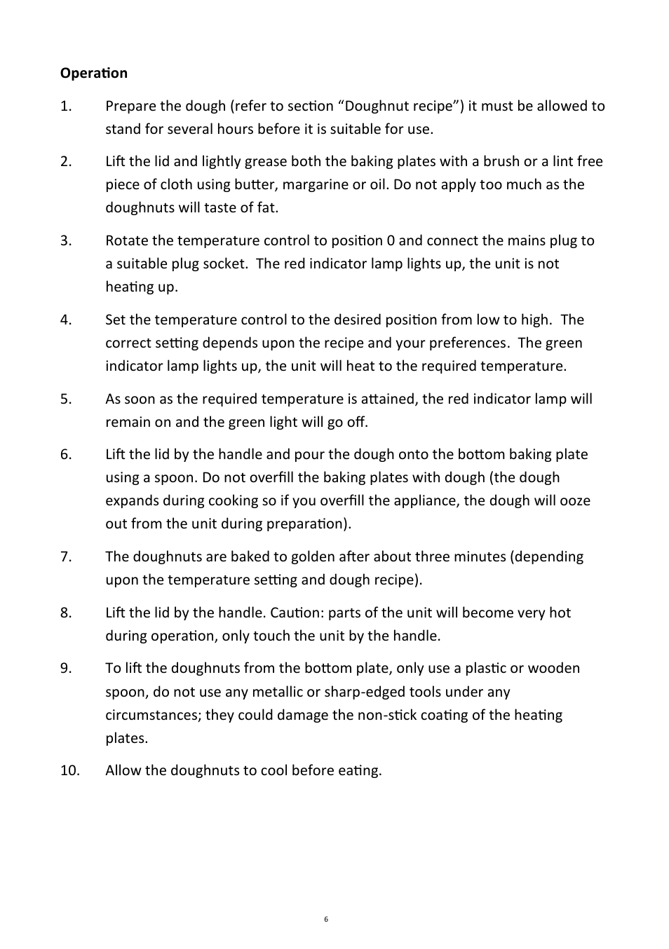 Andrew James AJ000404 7 Hole Doughnut Maker User Manual | Page 6 / 11