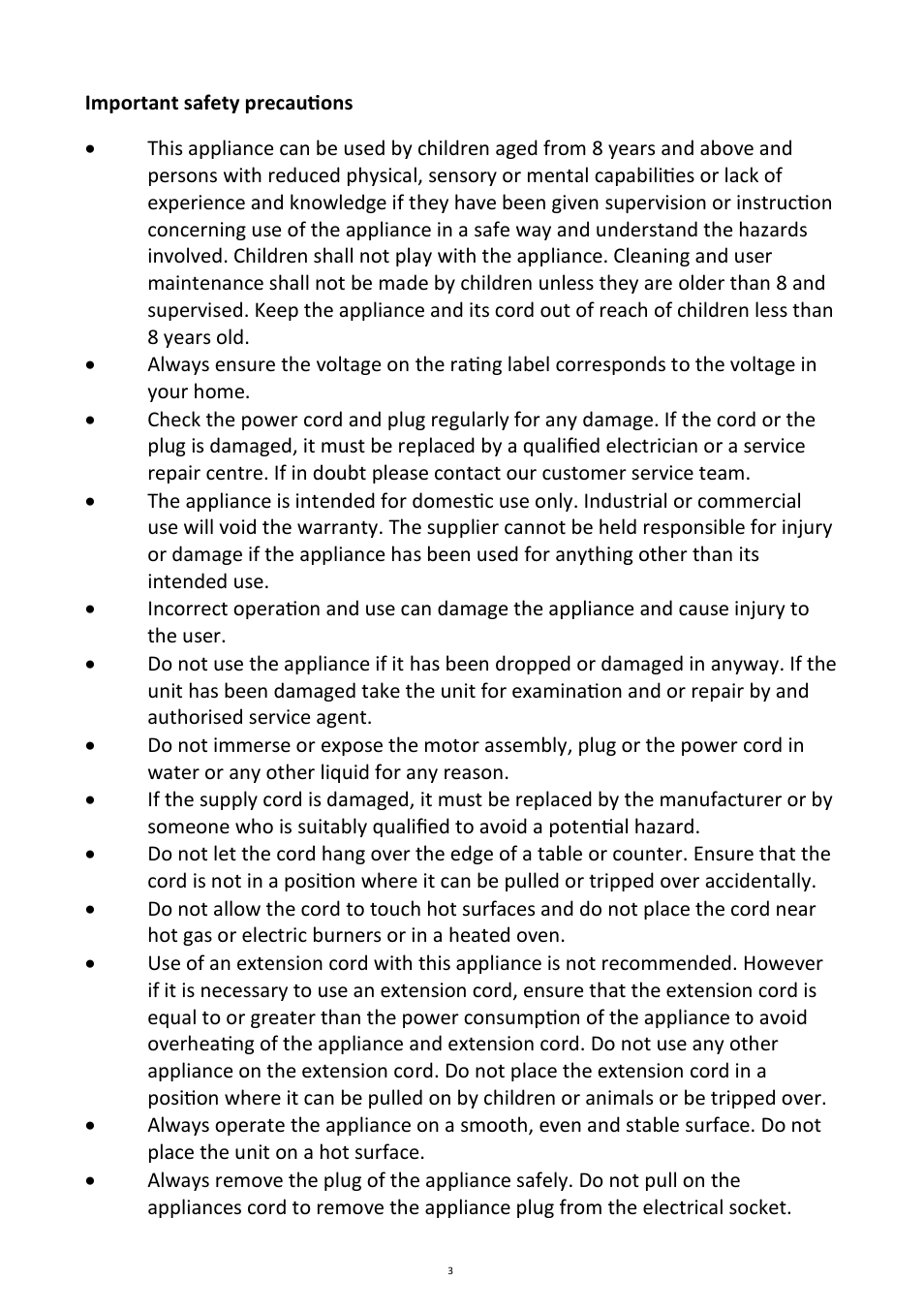 Andrew James AJ000038 Candy Floss Maker User Manual | Page 3 / 12