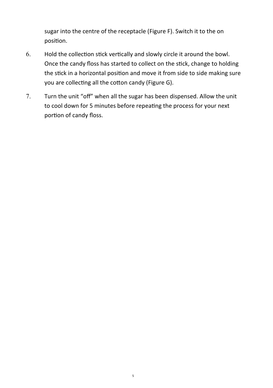 Andrew James AJ000038 Candy Floss Maker User Manual | Page 5 / 12