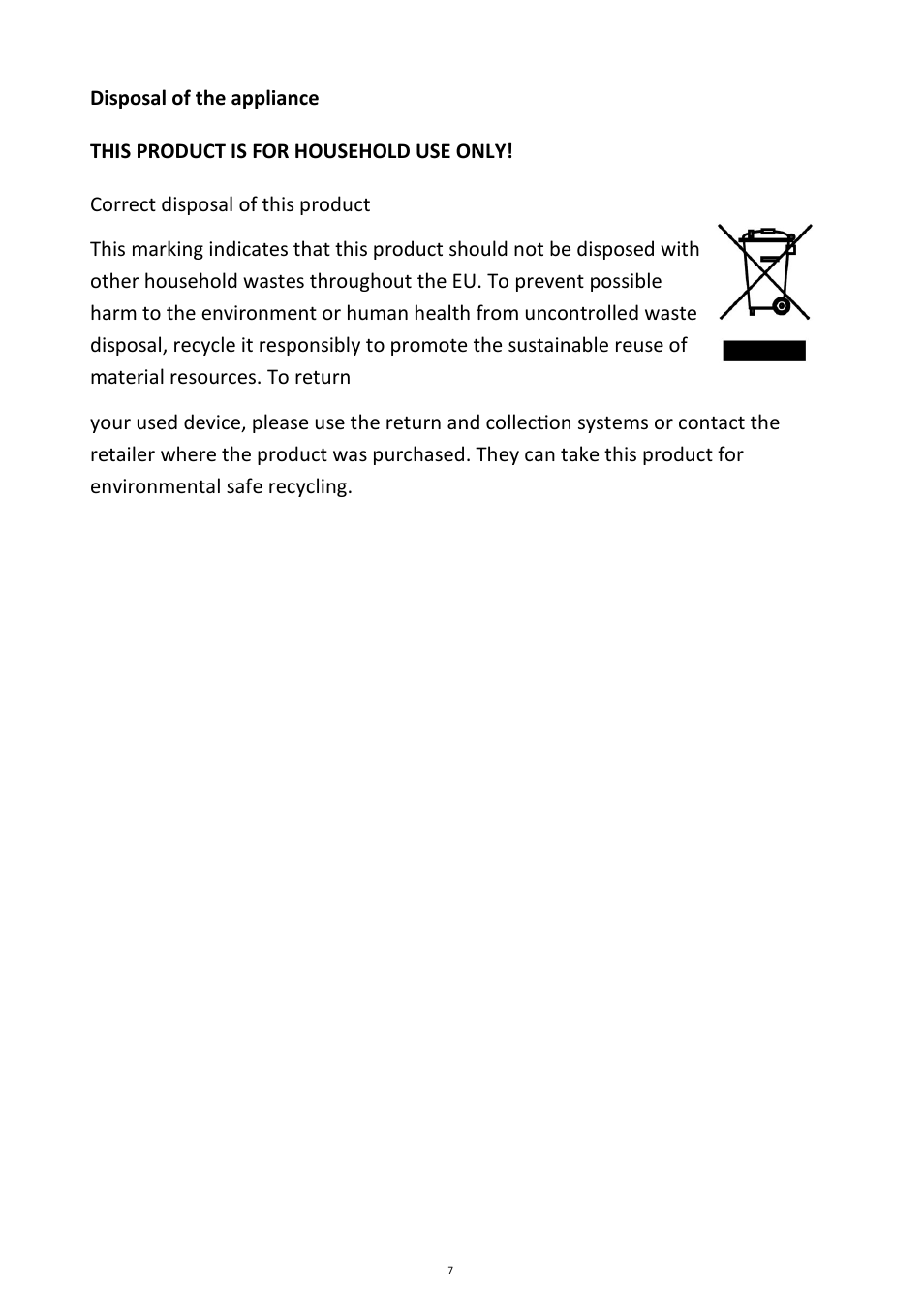 Andrew James AJ000041 Popcorn Maker User Manual | Page 7 / 7