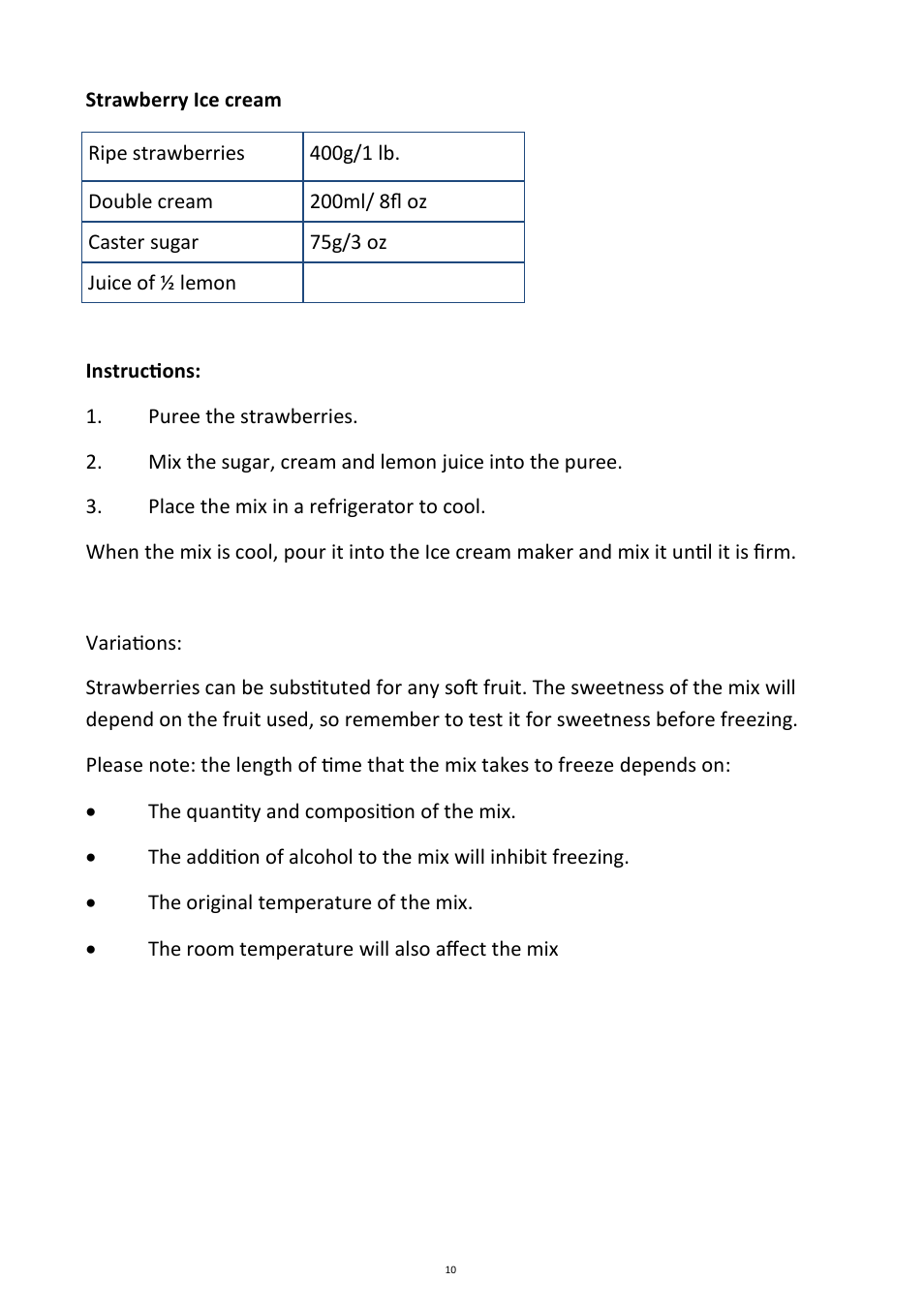 Andrew James AJ000420 Premium Digital 1.5L Ice Cream Maker User Manual | Page 10 / 16