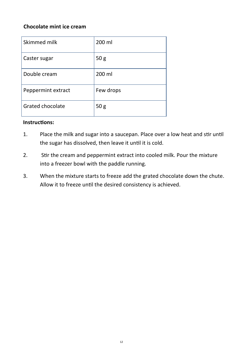 Andrew James AJ000420 Premium Digital 1.5L Ice Cream Maker User Manual | Page 12 / 16