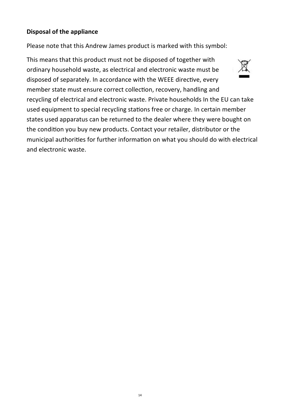 Andrew James AJ000420 Premium Digital 1.5L Ice Cream Maker User Manual | Page 14 / 16