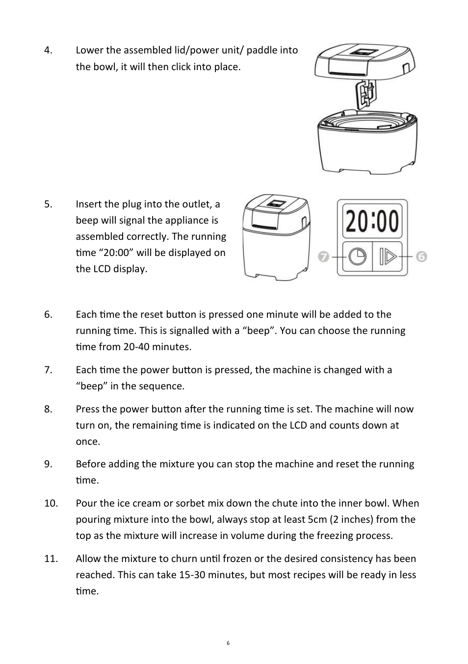 Andrew James AJ000420 Premium Digital 1.5L Ice Cream Maker User Manual | Page 6 / 16