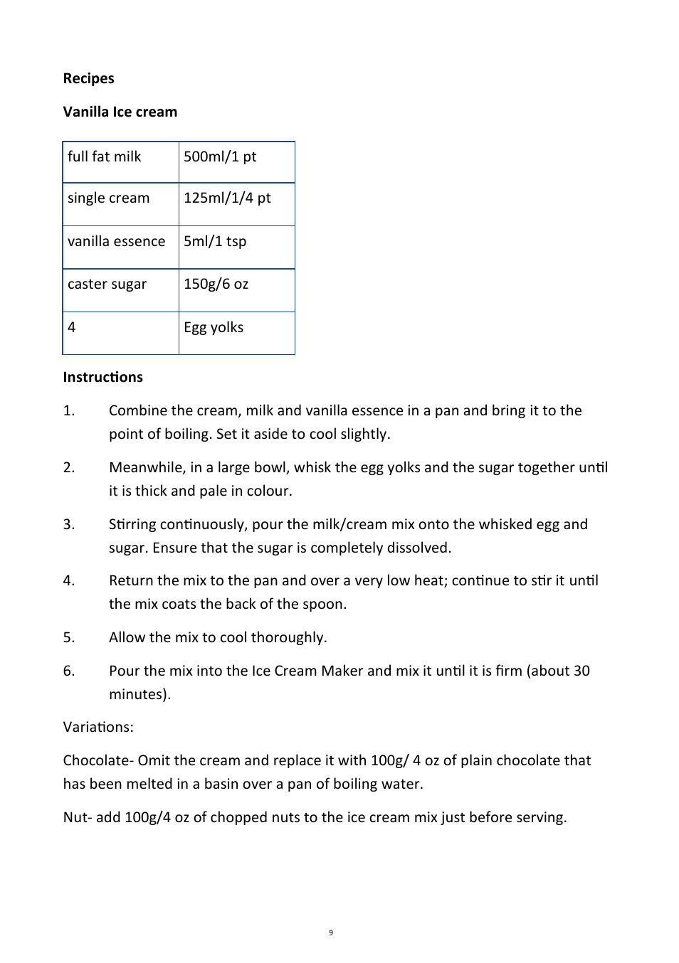 Andrew James AJ000420 Premium Digital 1.5L Ice Cream Maker User Manual | Page 9 / 16