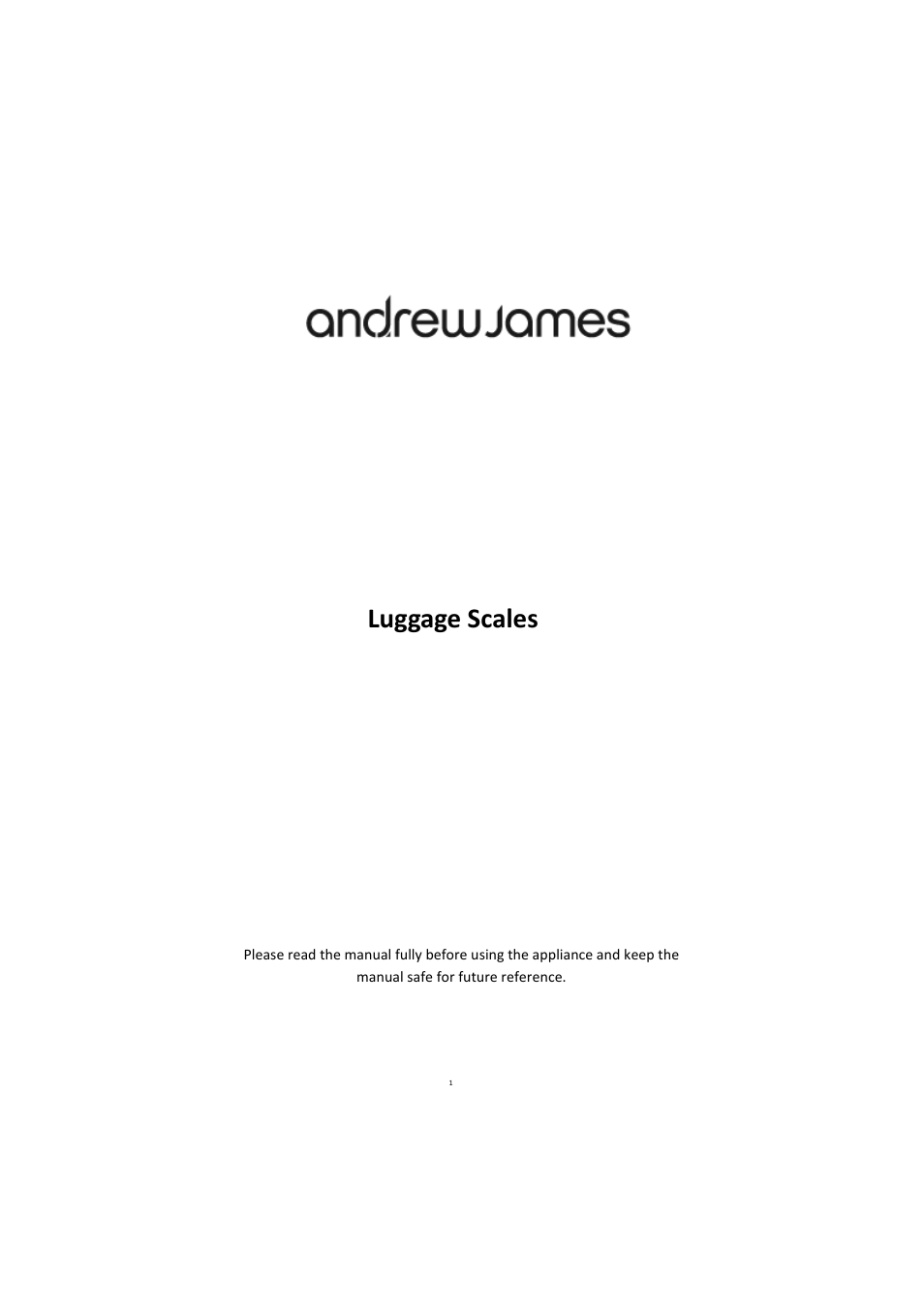 Andrew James AJ000148 Luggage Scales User Manual | 5 pages