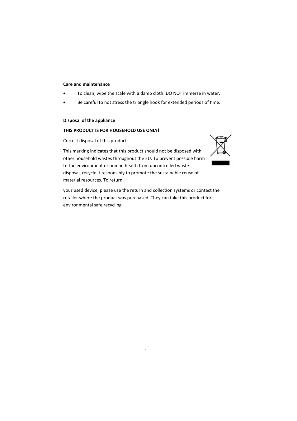 Andrew James AJ000148 Luggage Scales User Manual | Page 4 / 5