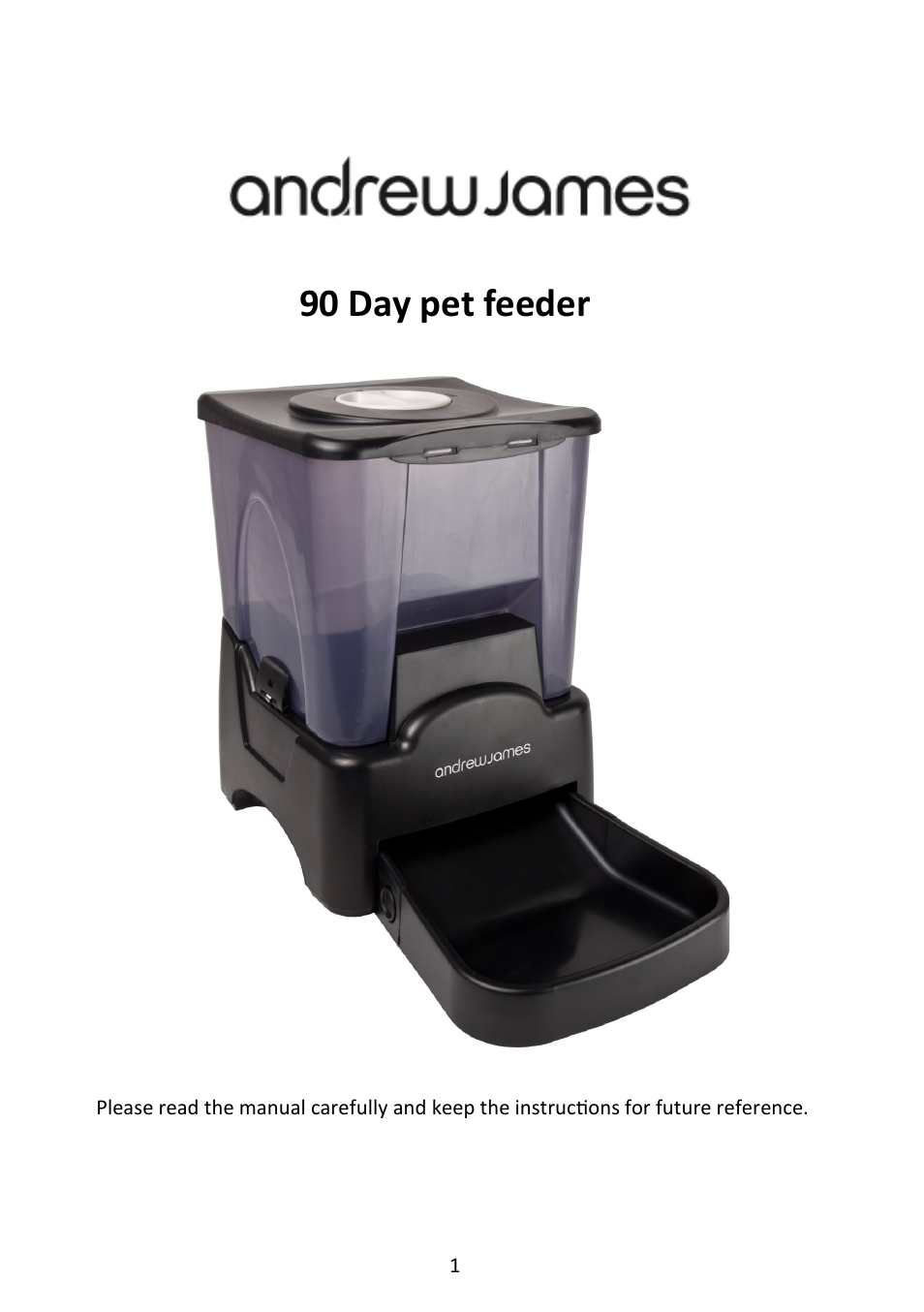 Andrew James AJ000079 90 Day Pet Feeder User Manual | 13 pages