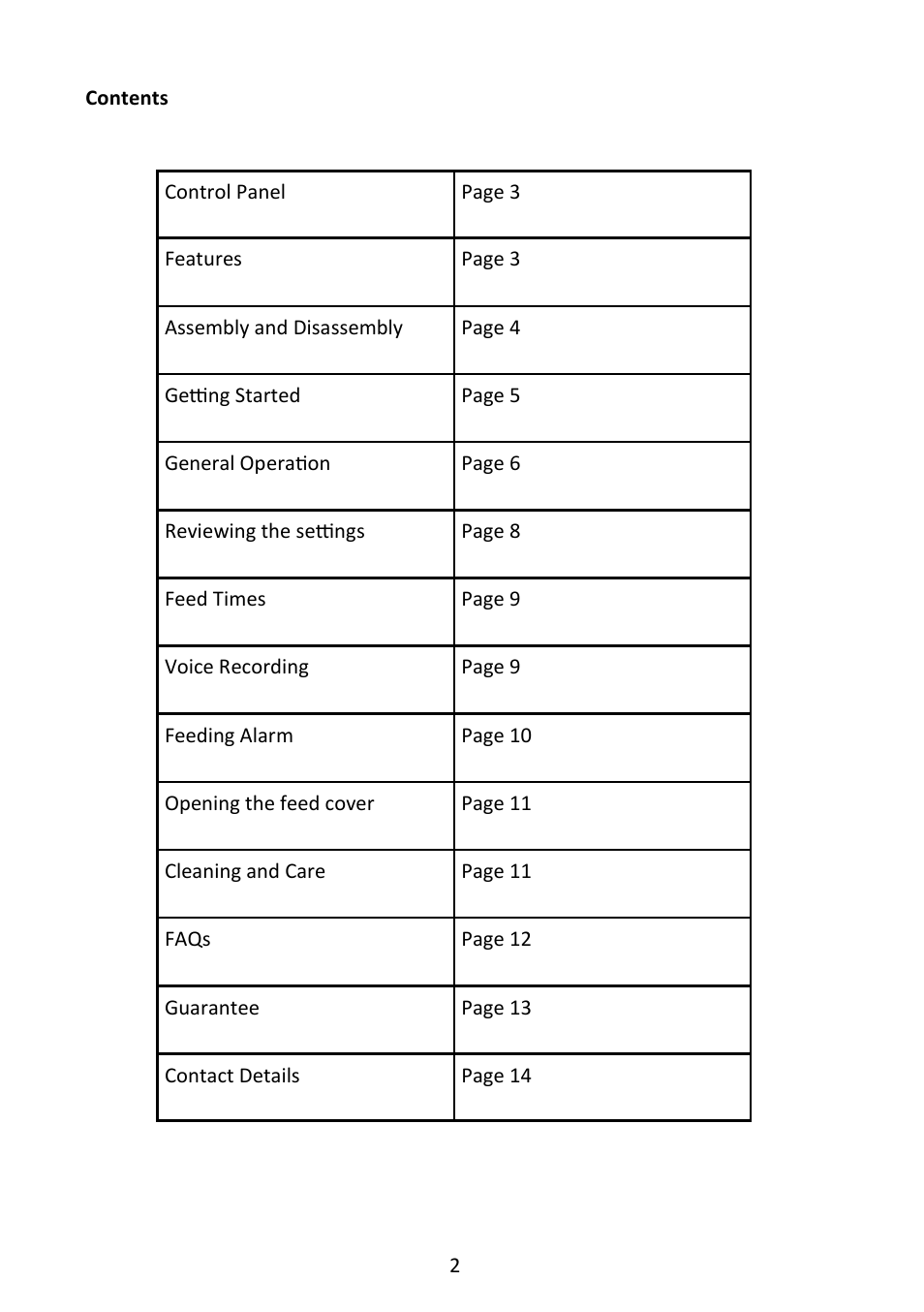 Andrew James AJ000079 90 Day Pet Feeder User Manual | Page 2 / 13
