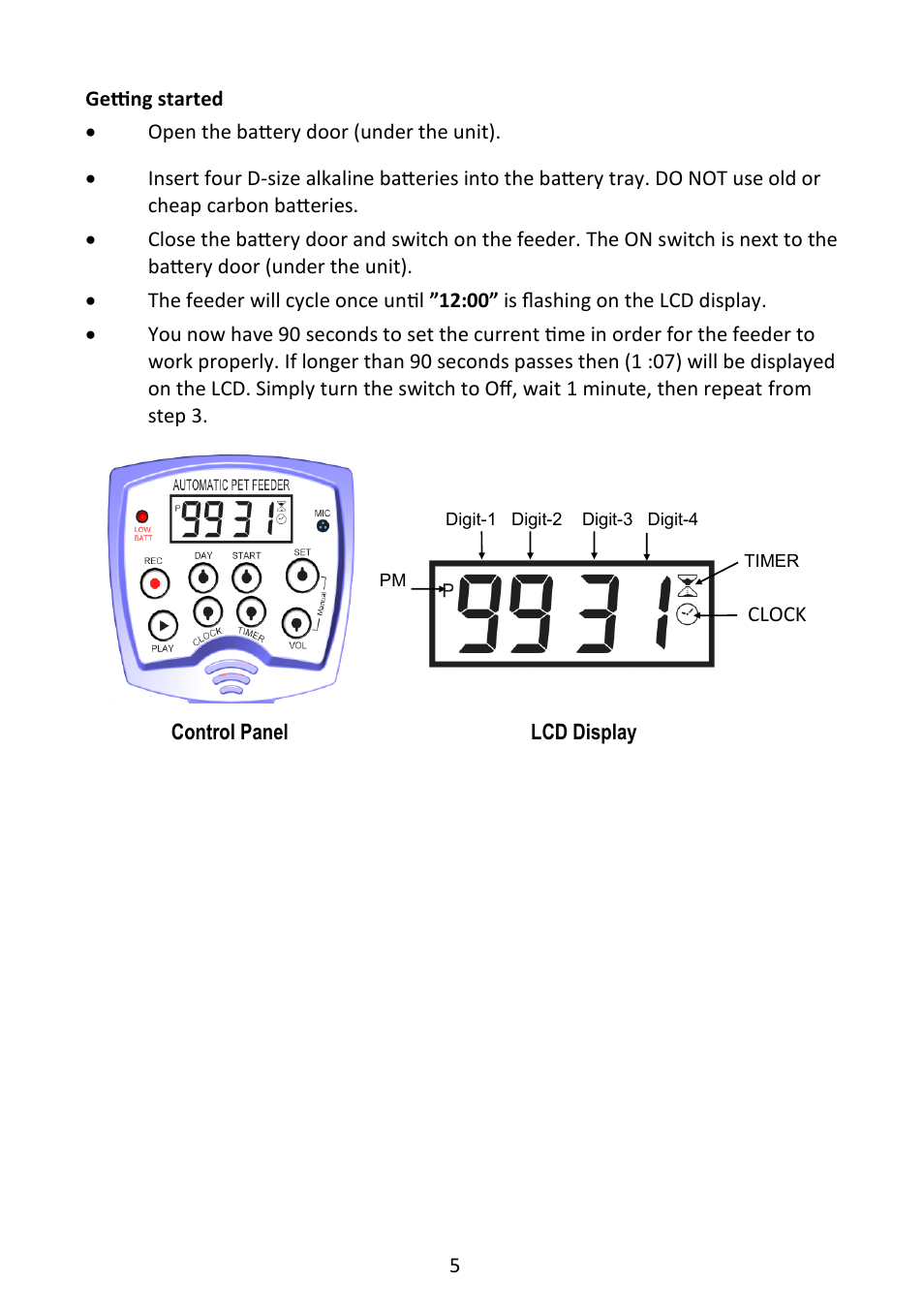 Andrew James AJ000079 90 Day Pet Feeder User Manual | Page 5 / 13