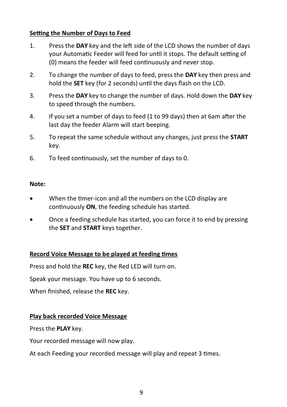 Andrew James AJ000079 90 Day Pet Feeder User Manual | Page 9 / 13