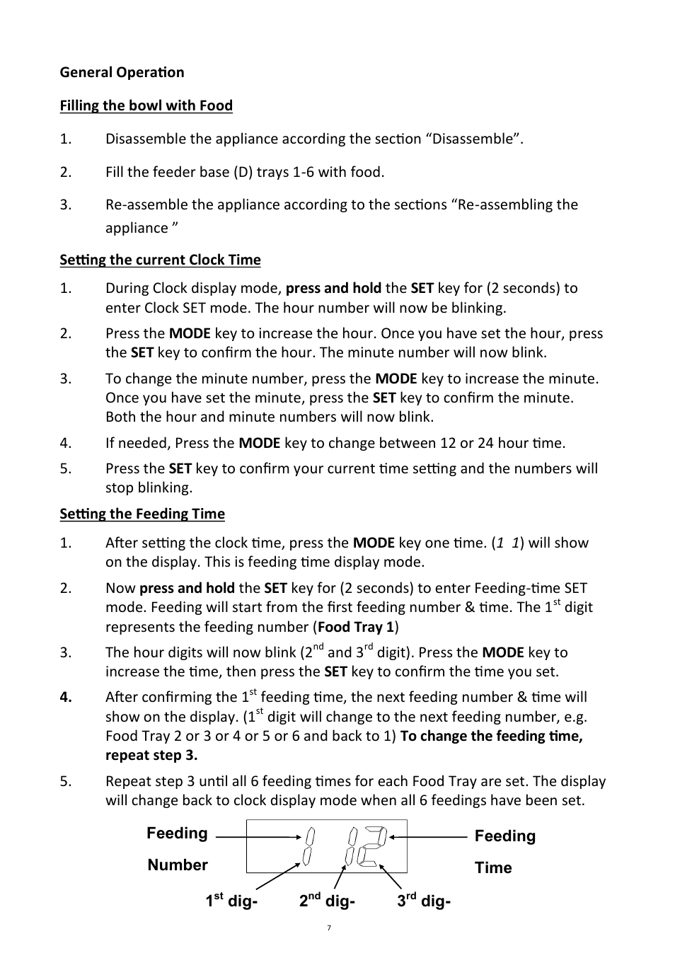 Andrew James AJ000285 6 Day Pet Feeder User Manual | Page 7 / 11