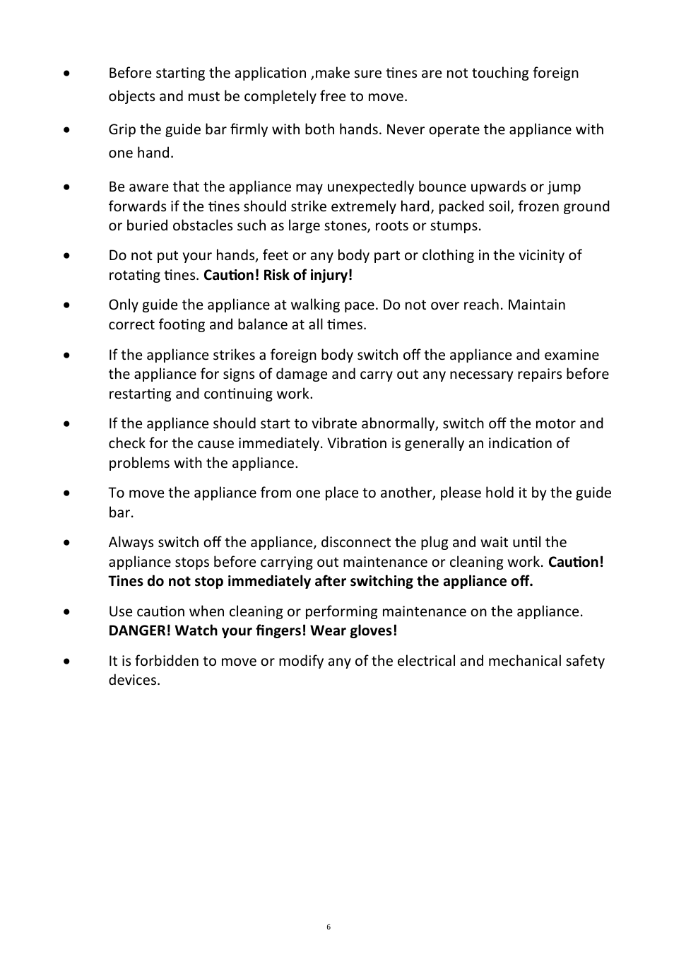 Andrew James AJ000256 Electric Cultivator/Tiller User Manual | Page 6 / 18
