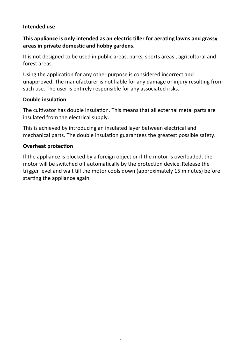Andrew James AJ000256 Electric Cultivator/Tiller User Manual | Page 7 / 18