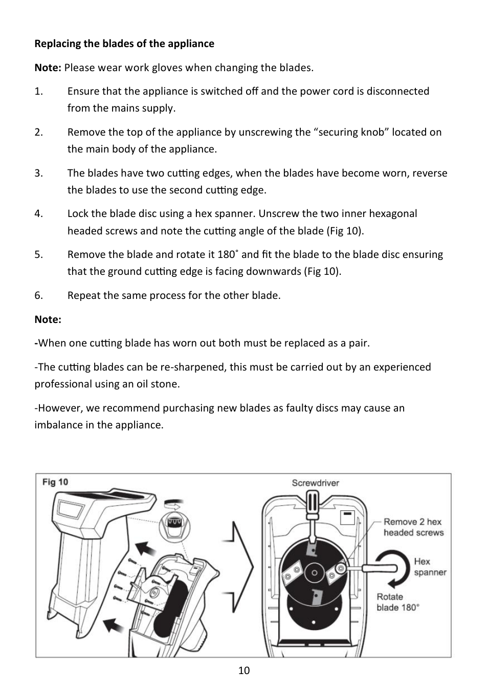 Andrew James AJ000582 Garden Shredder with 45 Litre Collection Bag User Manual | Page 10 / 15