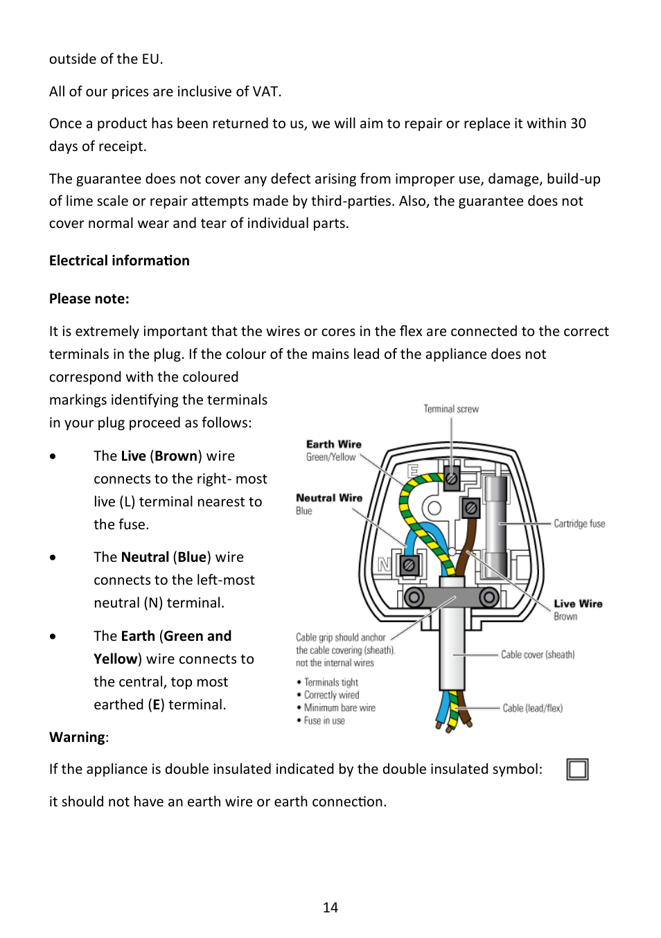 Andrew James AJ000582 Garden Shredder with 45 Litre Collection Bag User Manual | Page 14 / 15