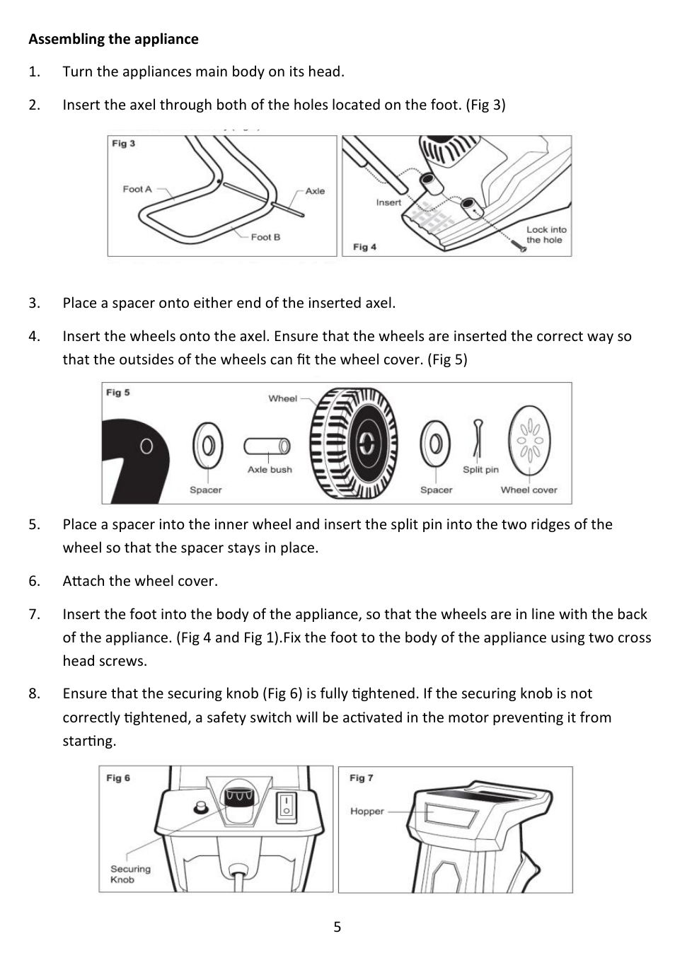 Andrew James AJ000582 Garden Shredder with 45 Litre Collection Bag User Manual | Page 5 / 15