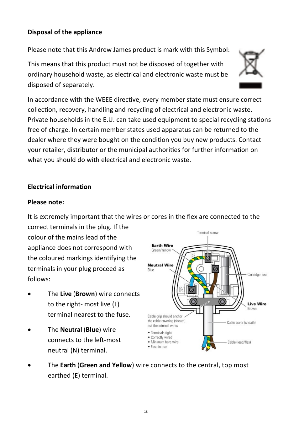 Andrew James AJ000585 Blower Vacuum User Manual | Page 18 / 20