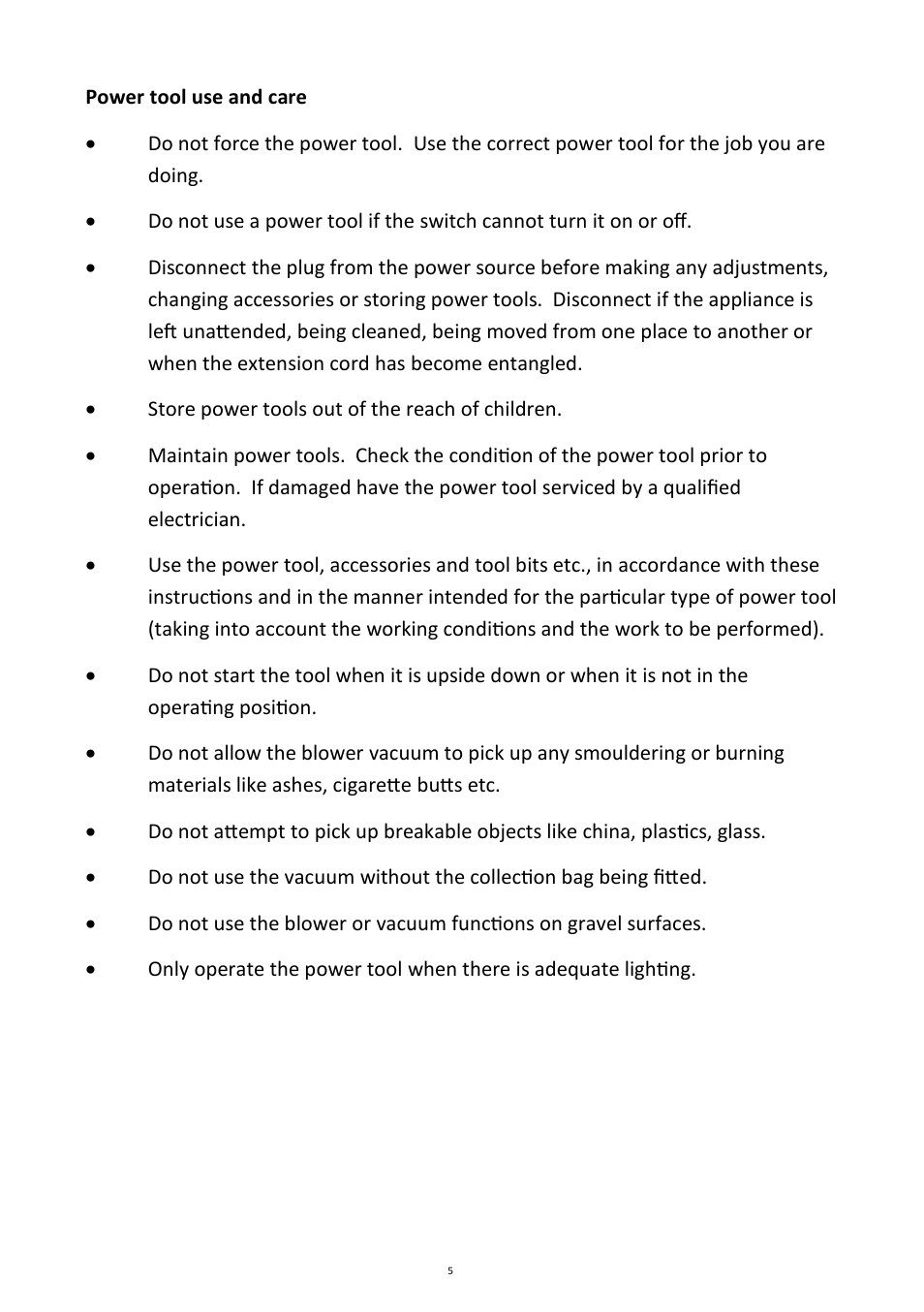 Andrew James AJ000585 Blower Vacuum User Manual | Page 5 / 20